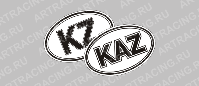 автознак "KАZ", "КZ", (Казахстан), 1 цвет, грузовой