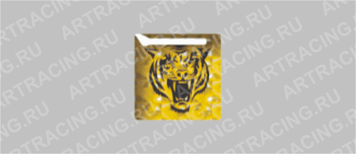 наклейка "Тигр", малый 20х20мм (полимер, гологр.), Арт рэйсинг