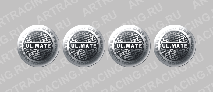 наклейка на диски 60х60мм "UL.MATE", Арт рэйсинг