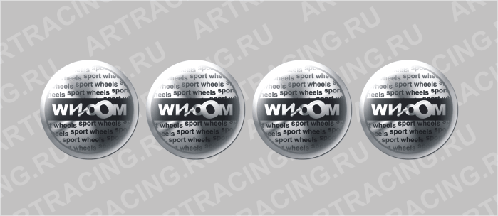 наклейка на диски 60х60мм "WIZOOM", Арт рэйсинг