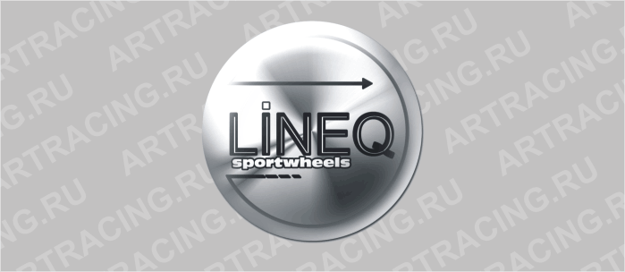 наклейка 60х60мм "LINEQ sportwheels", Арт рэйсинг
