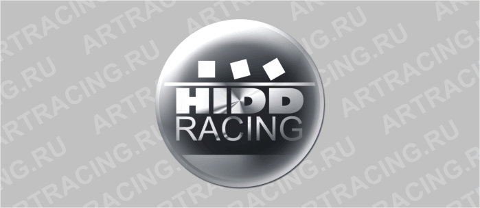 наклейка 60х60мм "HIDD RACING - 2", Арт рэйсинг
