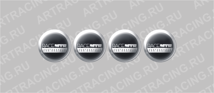 наклейка на диски 50х50мм "RACE MTR", Арт рэйсинг