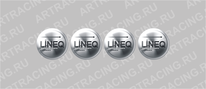 наклейка на диски 50х50мм "LINEQ sportwheels", Арт рэйсинг