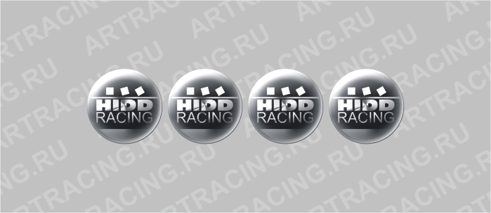 наклейка на диски 50х50мм "HIDD RACING - 2", Арт рэйсинг