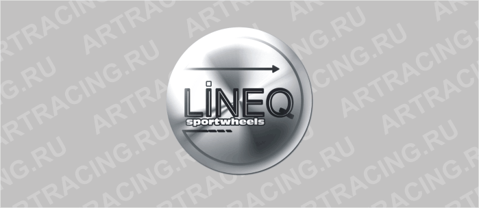 наклейка 50х50мм "LINEQ sportwheels", Арт рэйсинг