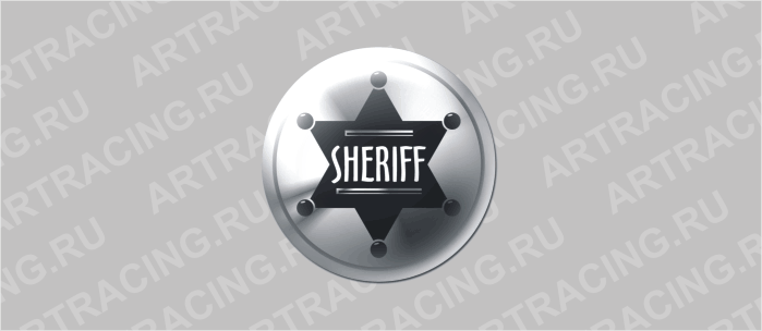 наклейка 50х50мм "SHERIFF", Арт рэйсинг