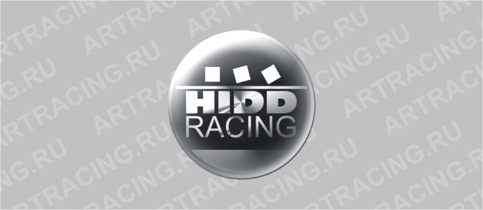 наклейка 50х50мм "HIDD RACING - 2", Арт рэйсинг