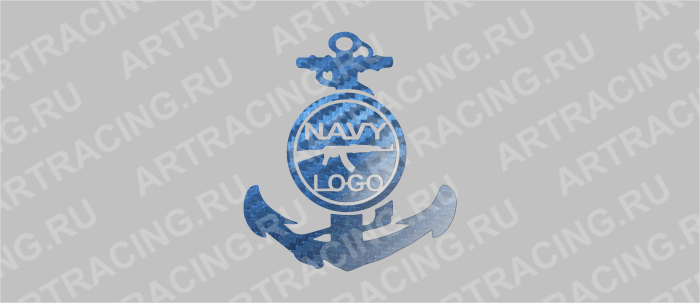 Наклейка полимерная "Декор логотипа "ВМФ", цвета в ассортименте
