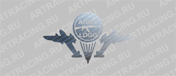 Наклейка полимерная "Декор логотипа "ВДВ", цвета в ассортименте