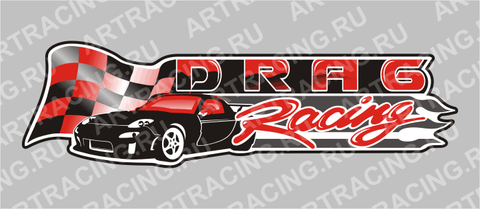 логотип фирмы "Drag Racing" 100