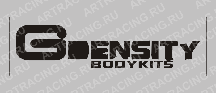 логотип фирмы  170*45 "Gdensity bodykits"