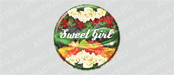 наклейка на запасное колесо "Sweet gerl (Сладкая девушка)"