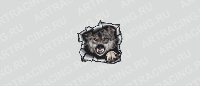 Наклейка "Разлом (Волк)", 150*150