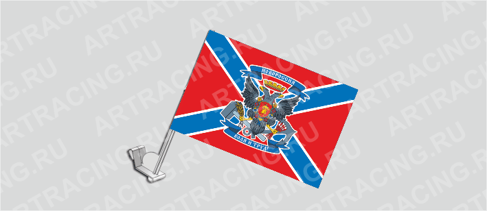 Флаг с крепл. на капот и стекло (ткань), "Новороссия", 330*220
