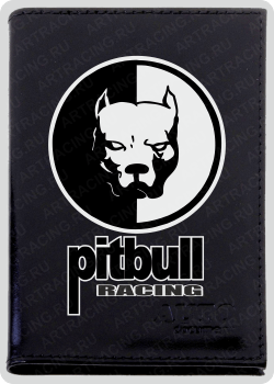 Обложка для автодокументов "Pitbull racing", натуральная кожа