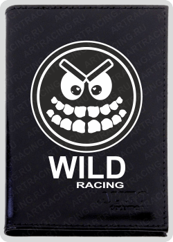 Обложка для автодокументов "Wild (смайлик-зубы)", натуральная кожа