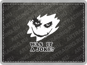 Обложка - карман для автодокументов "Was it a joke?", натуральная кожа