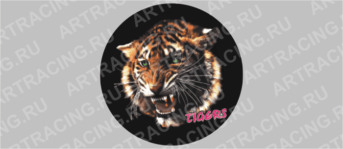 наклейка на запасное колесо звери цветные "Тигр"